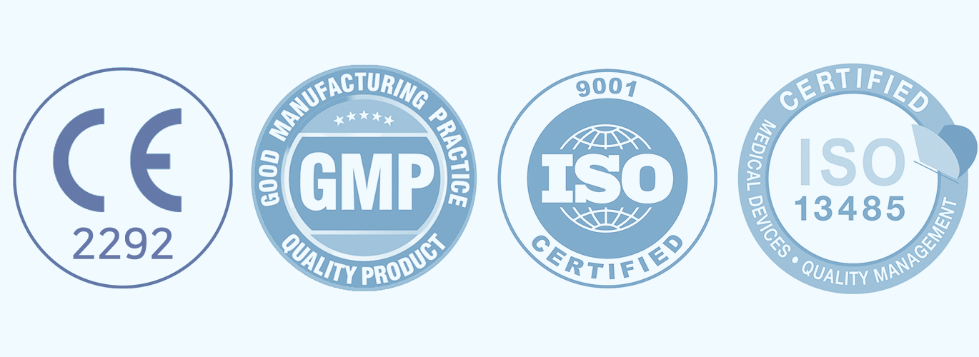 CE, GMP, KGMP, FDA, KFDA, ISO13485, MDSAP